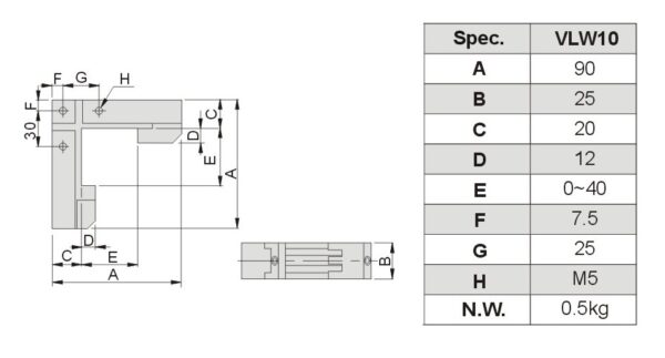 Ê tô kẹp 2 đầu cho máy cắt dây VLW10