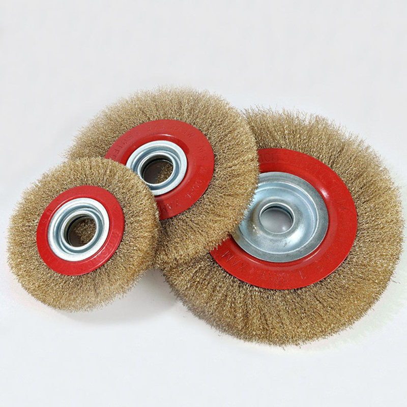 Chổi đánh rỉ dạng bánh xe sợi đồng; chổi đánh bavia; chổi tẩy rửa; chổi đánh xỉ hàn; chổi đánh sợi thép; chổi đánh bóng kim loại; chổi đánh sợi đồng....